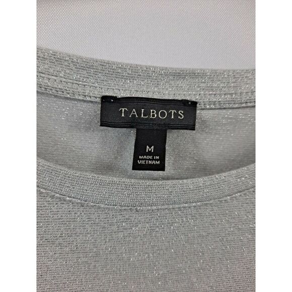Talbots Ladies Pullover Top NWOT.   Silver, Size Medium. - Picture 4 of 7